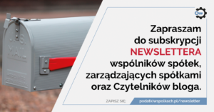 Newsletter bloga podatkiwspolkach.pl